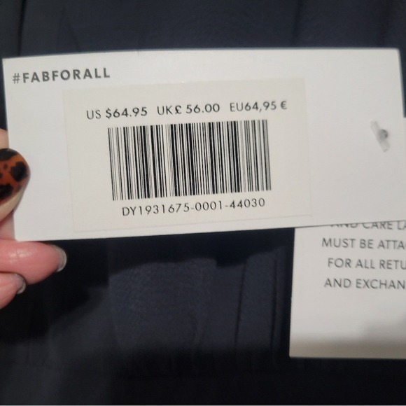 Black Dress Just Fab Long Sleeve Party Cocktail Size M NWT - Picture 3 of 4